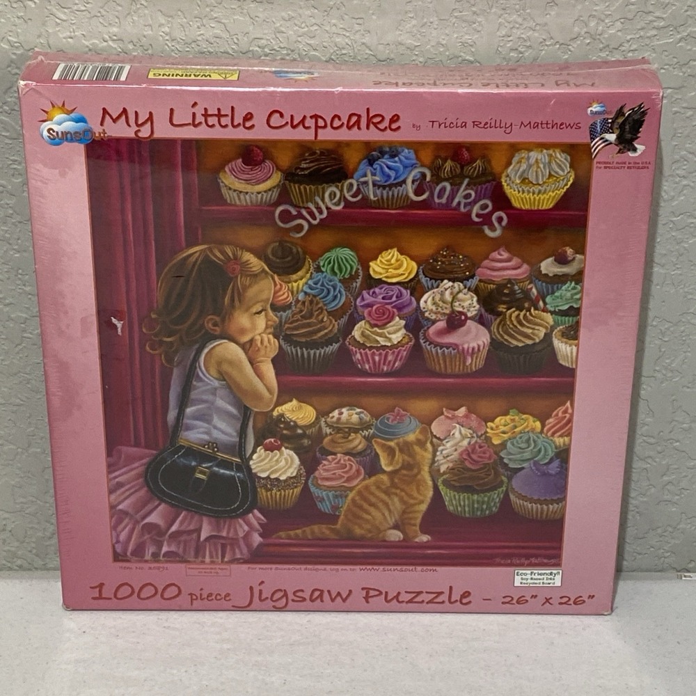 SunsOut My Little Cupcake Puzzle 1000 Piece Tricia Reilly Matthews Gift 26" NEW